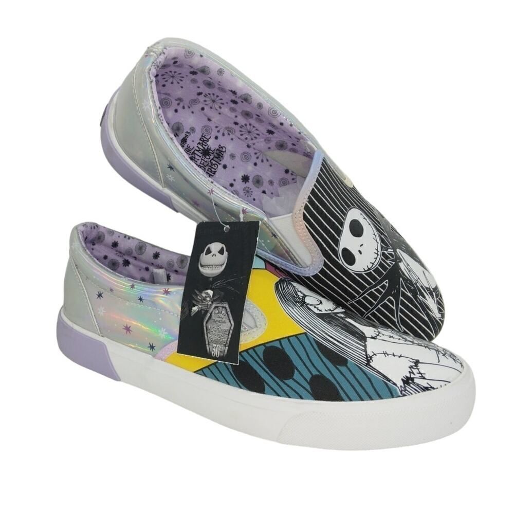 Nightmare Before Christmas Womens NEW w/Tags Black & Silver Sneakers - sz. 9 1/2